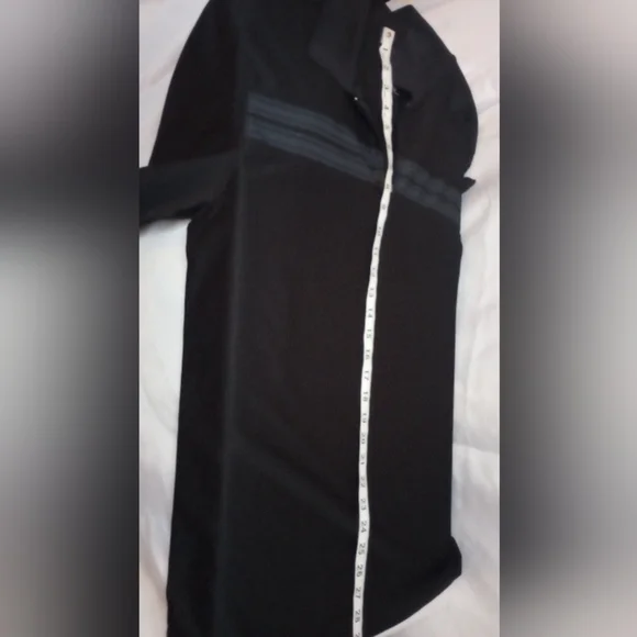 Haggard Men's Golf Shirt Black Long Sleeve Pullover 3/4 Zip Striped Texture L - Picture 5 of 11